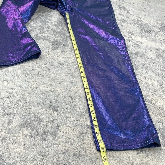 New Levis Shine Ribcage Straight Ankle Jeans Candy Coated Purple Iridescent 25 - Picture 13 of 17